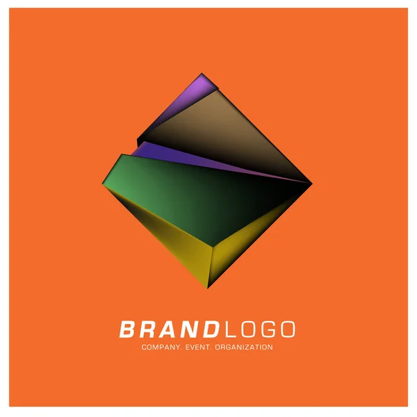Vektor Egyszerű Geometriai Logo Tervezés — Stock Vector