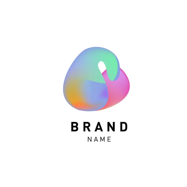 Vector Colorful Liquid Abstract Logo Design — Stock Vector
