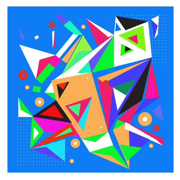 Vetor Abstrato Cubo Geométrico Triângulo Padrão Colorido Angular Plano Fundo —  Vetores de Stock
