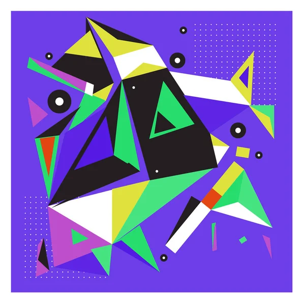 Vetor Abstrato Cubo Geométrico Triângulo Padrão Colorido Angular Plano Fundo —  Vetores de Stock