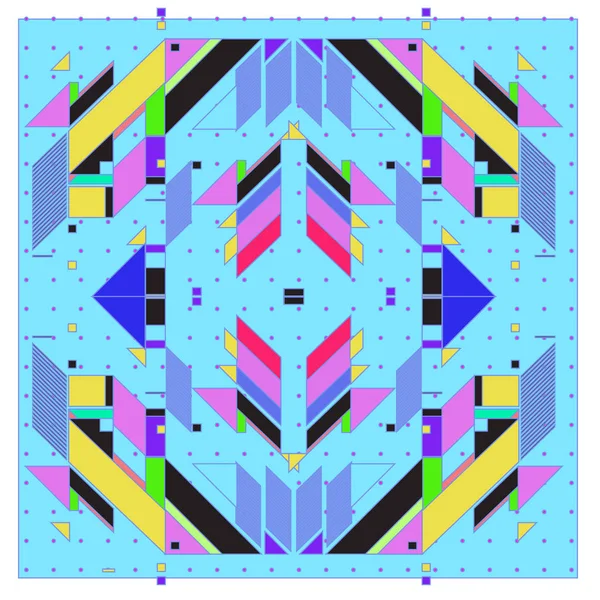 Eléments Géométriques Tendance Motif Memphis Texture Éléments Style Rétro Affiche — Image vectorielle