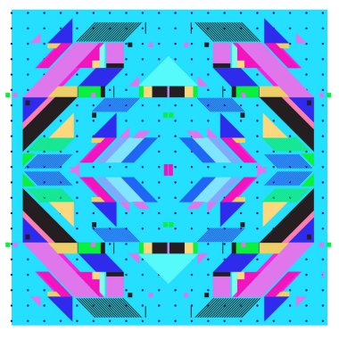 Trendy geometrik öğeleri memphis desen. Retro tarzı doku ve öğeleri. Modern soyut tasarım poster ve kapak şablonu