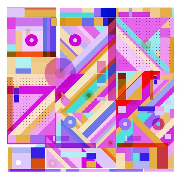 Modne Elementy Geometryczne Memphis Kolorowe Świecące Design Retro Lat Tych — Wektor stockowy