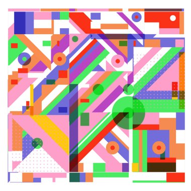 Trendy geometrik öğeleri memphis tasarımı renkli ve parlak. Retro 90s doku, desen ve öğeleri tarzı. Modern arka plan tasarımı ve kapak şablonu.