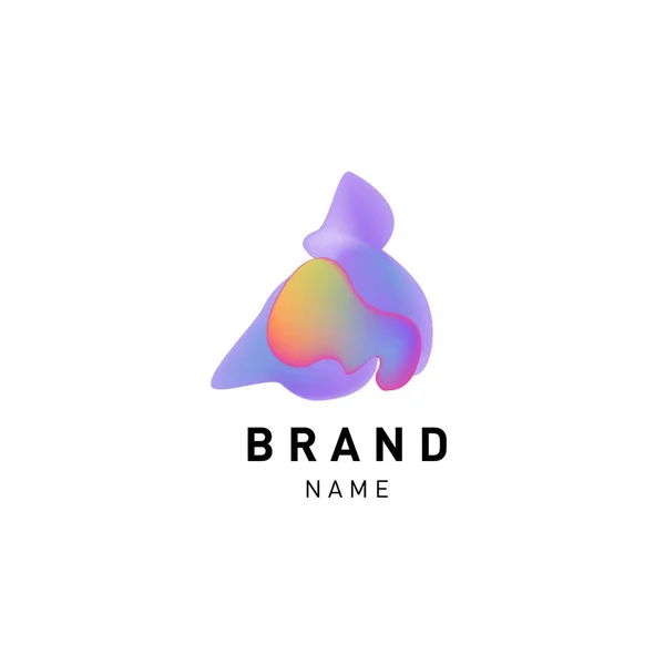 Projekt Kolorowe Logo Płyn Streszczenie Wektor — Wektor stockowy