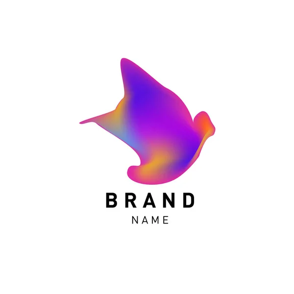 Design Logotipo Abstrato Líquido Colorido Vetorial — Vetor de Stock