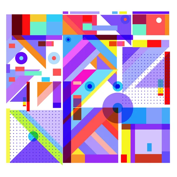 トレンディな幾何学的エレメント メンフィス グリーティング カード デザイン レトロなスタイルのテクスチャ パターンおよび要素 モダンな抽象デザインのポスターとカバーのテンプレート — ストックベクタ