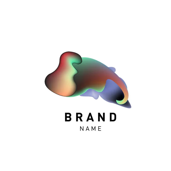 Vektör Renkli Sıvı Soyut Logo Tasarımı — Stok Vektör
