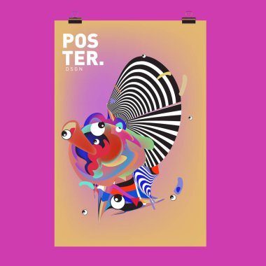 Soyut renkli curvy sıvı kapak, poster. Kabarcık şekillerin düzeni tasarım kompozisyon ve şablon.