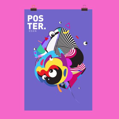 Soyut renkli curvy sıvı kapak, poster. Kabarcık şekillerin düzeni tasarım kompozisyon ve şablon.