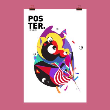 Soyut renkli curvy sıvı kapak, poster. Kabarcık şekillerin düzeni tasarım kompozisyon ve şablon.