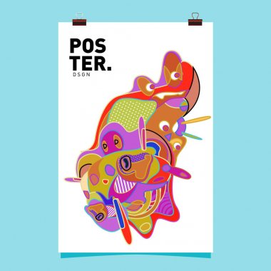 Sıvı renk küme kapsıyor. Sıvı şekiller kompozisyon. Fütüristik tasarım poster. Vektör düzeni tasarım şablonu.