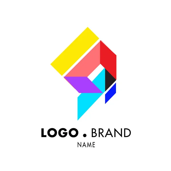 Design Logotipo Abstrato Líquido Colorido Vetorial —  Vetores de Stock