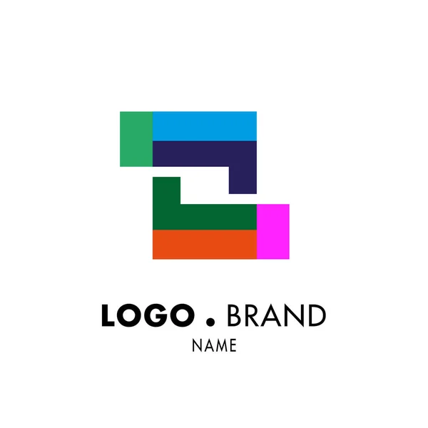 Conception Logo Abstrait Liquide Coloré Vectoriel — Image vectorielle