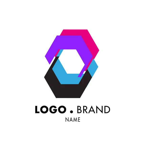 Design Logotipo Abstrato Líquido Colorido Vetorial — Vetor de Stock