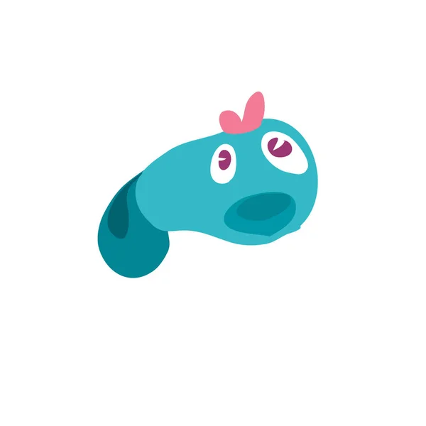 Vector Schattig Monster Logo Voor Kinderen Logo Voor Speelgoedwinkel — Stockvector