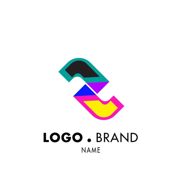 Vector Líquido Colorido Diseño Del Logotipo Abstracto — Vector de stock