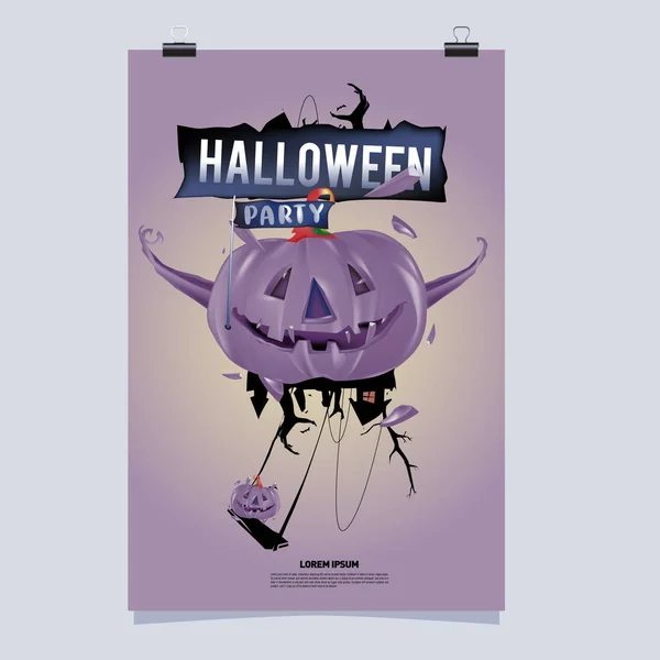 Buon Halloween Poster Festa Halloween Illustrazione Vettoriale — Vettoriale Stock