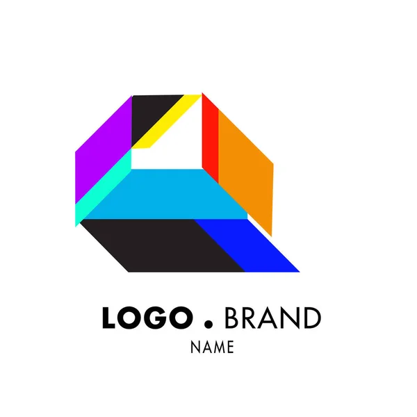 Design Logotipo Abstrato Líquido Colorido Vetorial —  Vetores de Stock