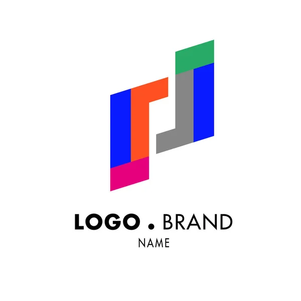 Vector Líquido Colorido Diseño Del Logotipo Abstracto — Vector de stock