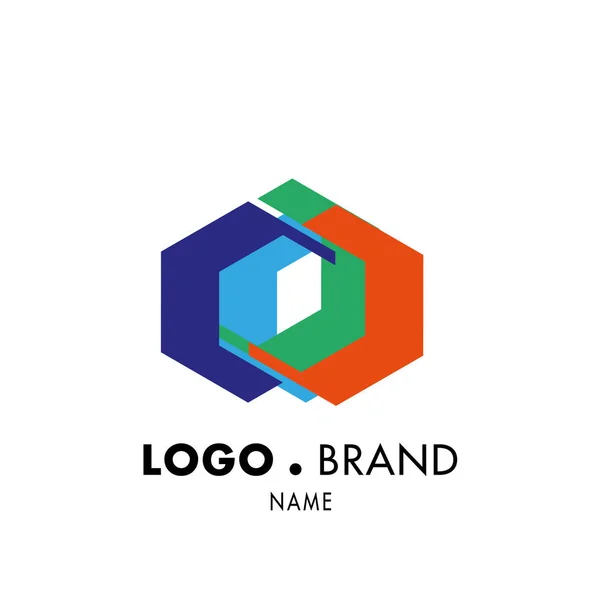 Vettore Colorato Liquido Disegno Astratto Logo — Vettoriale Stock
