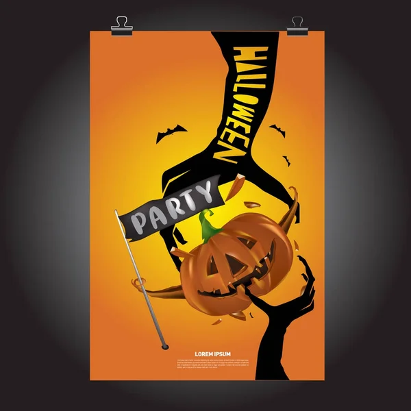 Happy Halloween Poster. Vector illustration halloween Party.