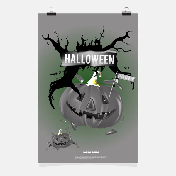Happy Halloween Poster. Vector illustration halloween Party.