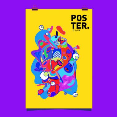 Sıvı renk küme kapsıyor. Sıvı şekiller kompozisyon. Fütüristik tasarım poster. Vektör düzeni tasarım şablonu.