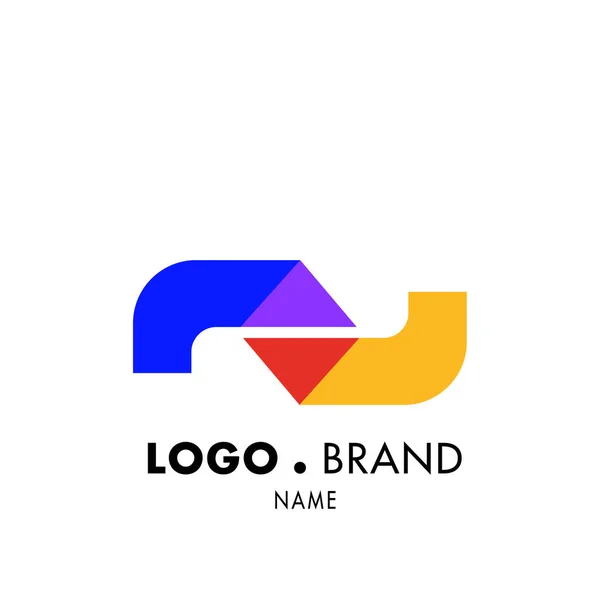 Vettore Colorato Liquido Disegno Astratto Logo — Vettoriale Stock