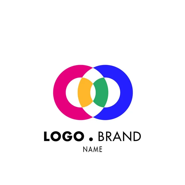 Design Logotipo Abstrato Líquido Colorido Vetorial — Vetor de Stock