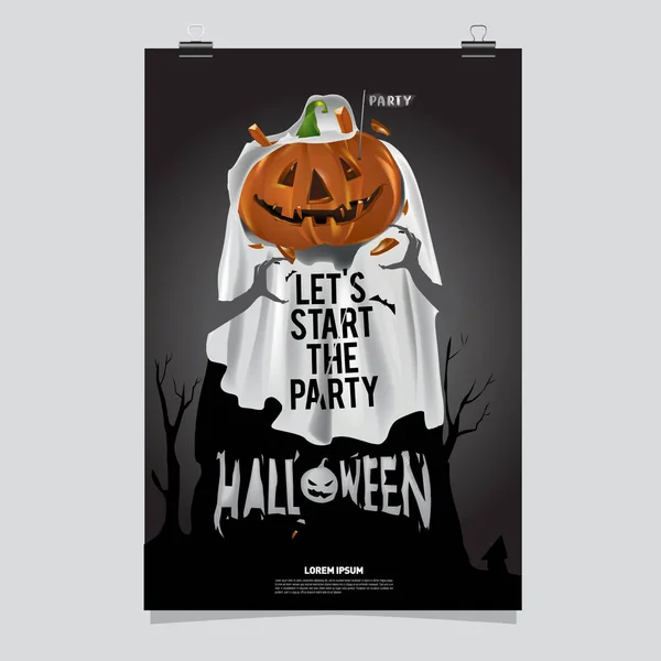 Buon Halloween Poster Festa Halloween Illustrazione Vettoriale — Vettoriale Stock