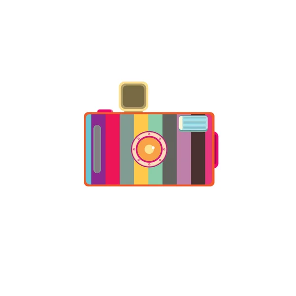 Векторная Винтажная Игрушка Цветной Логотип Камеры Логотип Сообщества Винтажных Камер — стоковый вектор