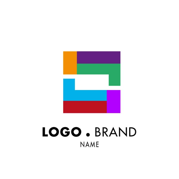 Design Logotipo Abstrato Líquido Colorido Vetorial — Vetor de Stock