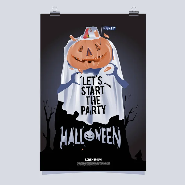 Buon Halloween Poster Festa Halloween Illustrazione Vettoriale — Vettoriale Stock