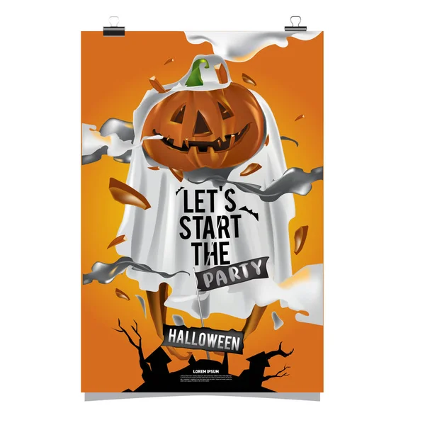 Buon Halloween Poster Festa Halloween Illustrazione Vettoriale — Vettoriale Stock