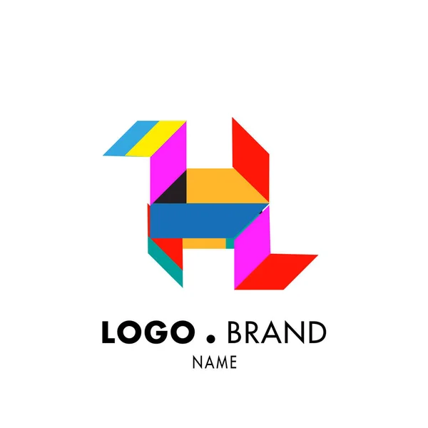 Design Logotipo Abstrato Líquido Colorido Vetorial —  Vetores de Stock