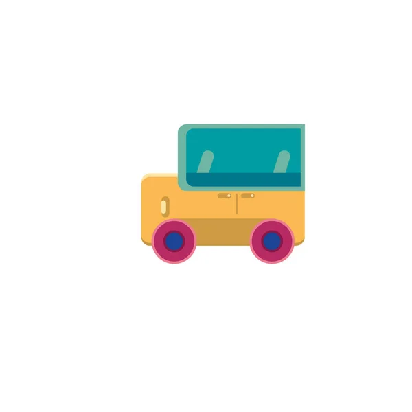 Векторная Иллюстрация Винтажный Игрушечный Автомобиль Детей — стоковый вектор