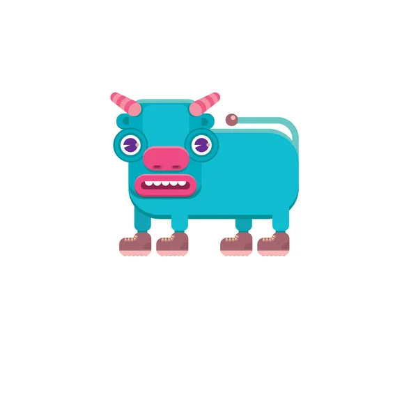 Vector Εικονογράφηση Χαριτωμένο Αγελάδα Για Λογότυπο Και Εικονίδιο — Διανυσματικό Αρχείο
