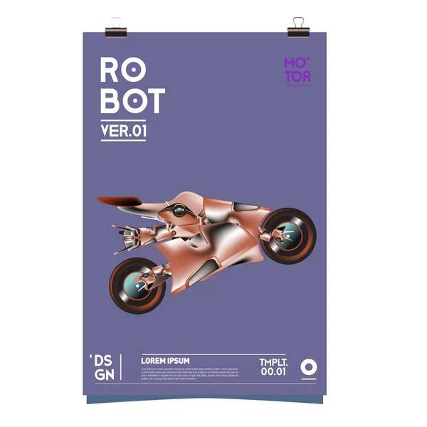 Ilustracja Wektorowa Realistyczne Robot Robot Zabawki Zaprojektować Plakat Festiwalu Szablonu — Wektor stockowy