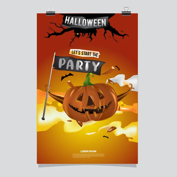 Buon Halloween Poster Festa Halloween Illustrazione Vettoriale — Vettoriale Stock