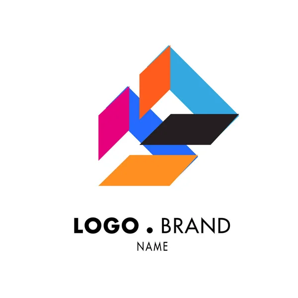 Vector Líquido Colorido Diseño Del Logotipo Abstracto — Vector de stock