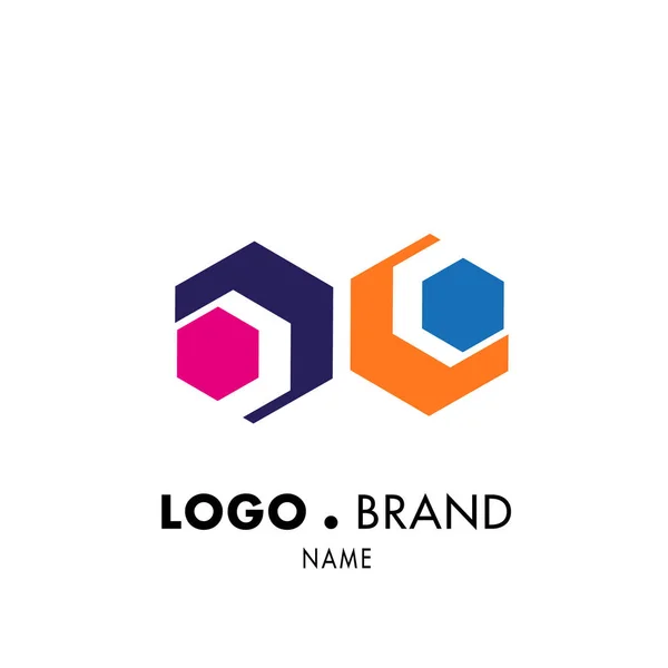 Vektor Színes Folyékony Absztrakt Logo Tervezés — Stock Vector