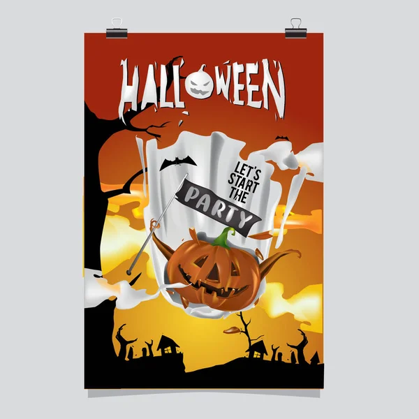 Happy Halloween Poster. Vector illustration halloween Party.