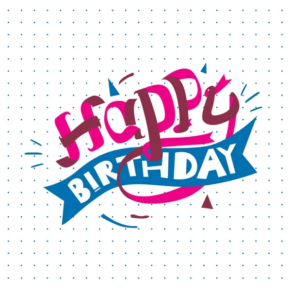 Feliz Cumpleaños Tipografía Vector Diseño Para Tarjetas Felicitación Póster Con — Archivo Imágenes Vectoriales