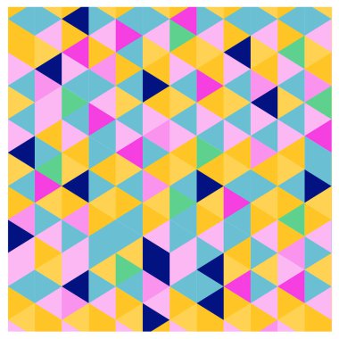 Vektör soyut geometrik küp ve üçgen açısal renkli desen. Arka plan düzen tasarım ve poster için.