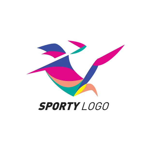 Colorful Dynamic Sport Logo and Icon. Sport Event and Health Activity Design Template.