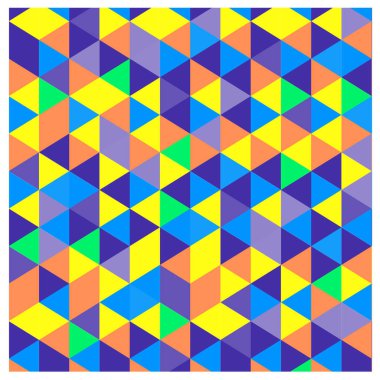 Vektör soyut geometrik küp ve üçgen açısal renkli desen. Arka plan düzen tasarım ve poster için.