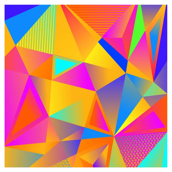 Vector Abstract Geometric Cube Triangle Angular Colorful Pattern Background Layout — Stock Vector