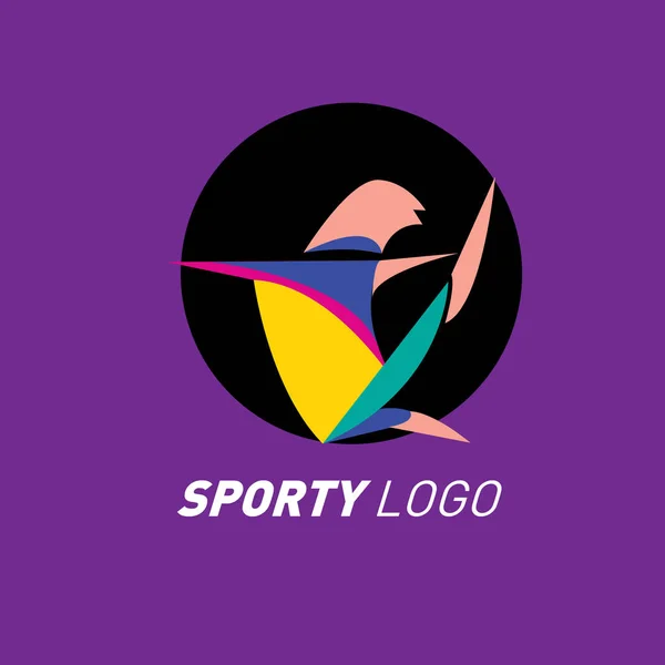 Barevný Dynamický Sport Logo Ikony Sportovní Klání Šablona Návrhu Zdravotní — Stockový vektor