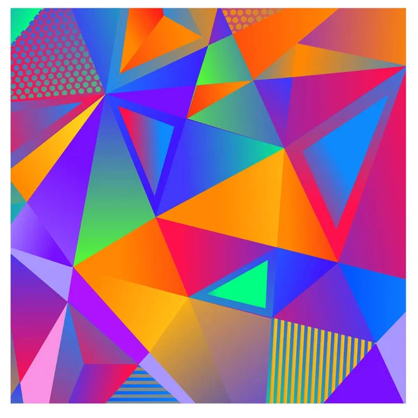 Vector Abstracto Geométrico Cubo Triángulo Patrón Colorido Angular Fondo Para — Archivo Imágenes Vectoriales